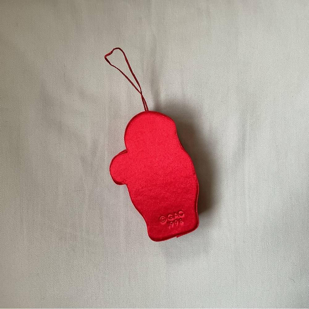 Sparkly Sequins Santa Storage Trinket Box Hanging Christmas Ornament VINTAGE - Picture 3 of 10